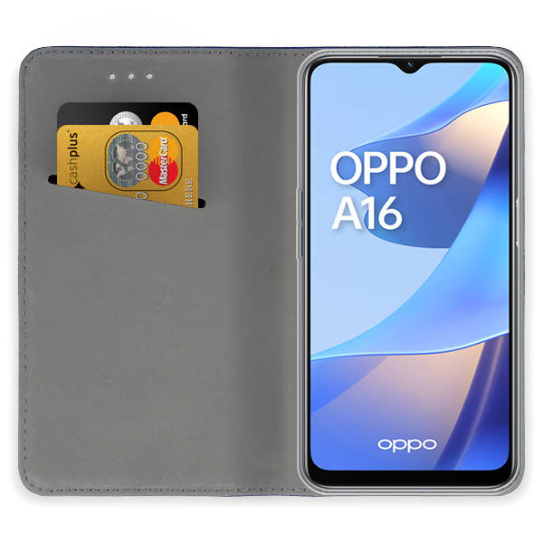 Set 2v1 sklo 9D + knižkové puzdro na Oppo A16 / A16s / A54s – zlatý