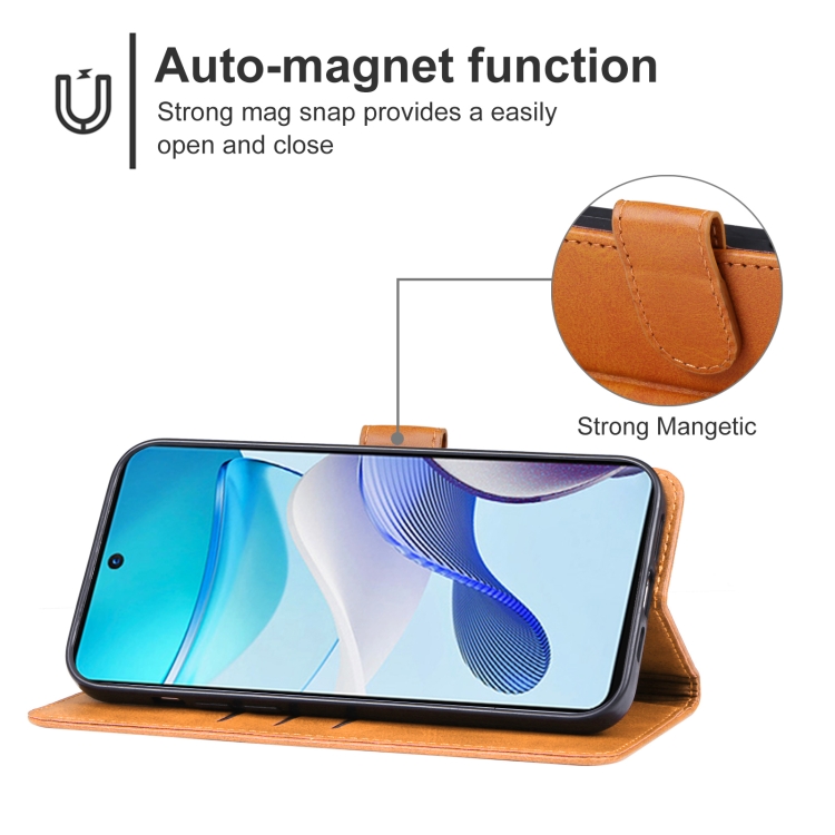 9D SKLO + PUZDRO 2v1 pre Motorola Moto G53 5G - Knižkové puzdro SOLID hnedé