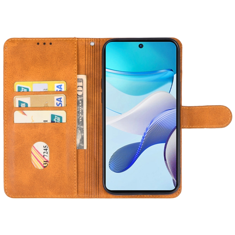 9D SKLO + PUZDRO 2v1 pre Motorola Moto G53 5G - Knižkové puzdro SOLID hnedé
