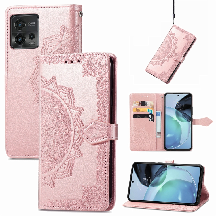 9D SKLO + PUZDRO 2v1 pre Motorola Moto G72 - Knižkové Calf ružové