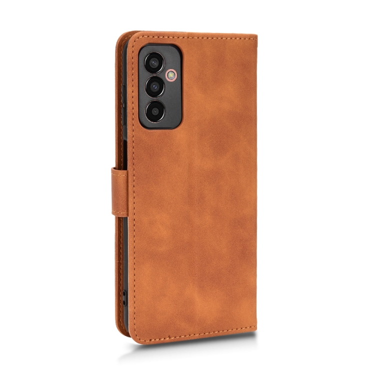 9D SKLO + PUZDRO 2v1 pre Samsung Galaxy M13 - Knižkové Solid hnedé