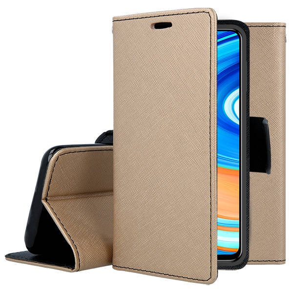 Knižkové puzdro Smart Fancy pre Samsung Galaxy S21 FE 5G - zlato čierne