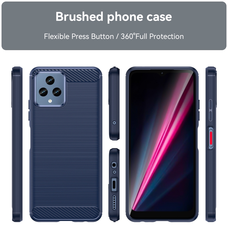 Silikónový kryt na T Phone – Carbon, modrý