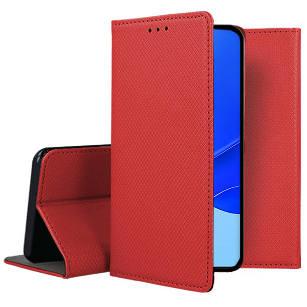 9D SKLO + PUZDRO 2v1 pre Huawei Nova 10 SE - Knižkové MAGNET červené