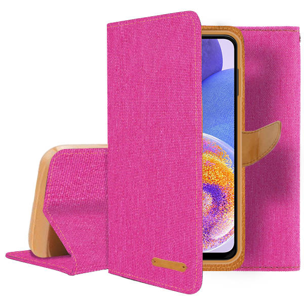 Knižkové puzdro pre Samsung Galaxy A53 5G - Smart CANVAS ružovo hnedé