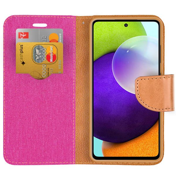 Knižkové puzdro pre Samsung Galaxy A53 5G - Smart CANVAS ružovo hnedé