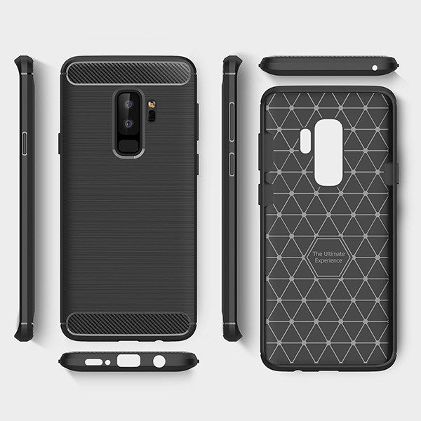 9D SKLO + PUZDRO 2v1 pre Samsung Galaxy S9 Plus - CARBON čierne
