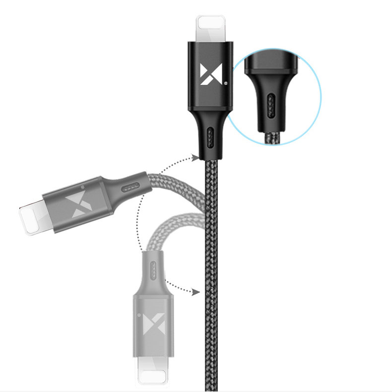 Wozinsky kábel USB - Lightning 2,4A 1m čierny (WUC-L1B)
