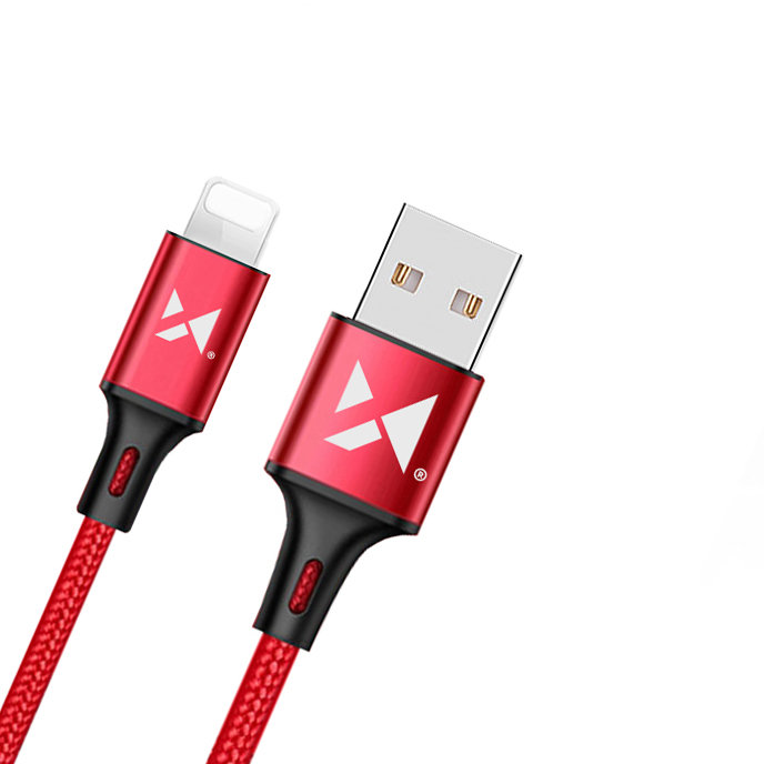 Wozinsky kábel USB kábel - Lightning 2,4A 1m červený (WUC-L1R)