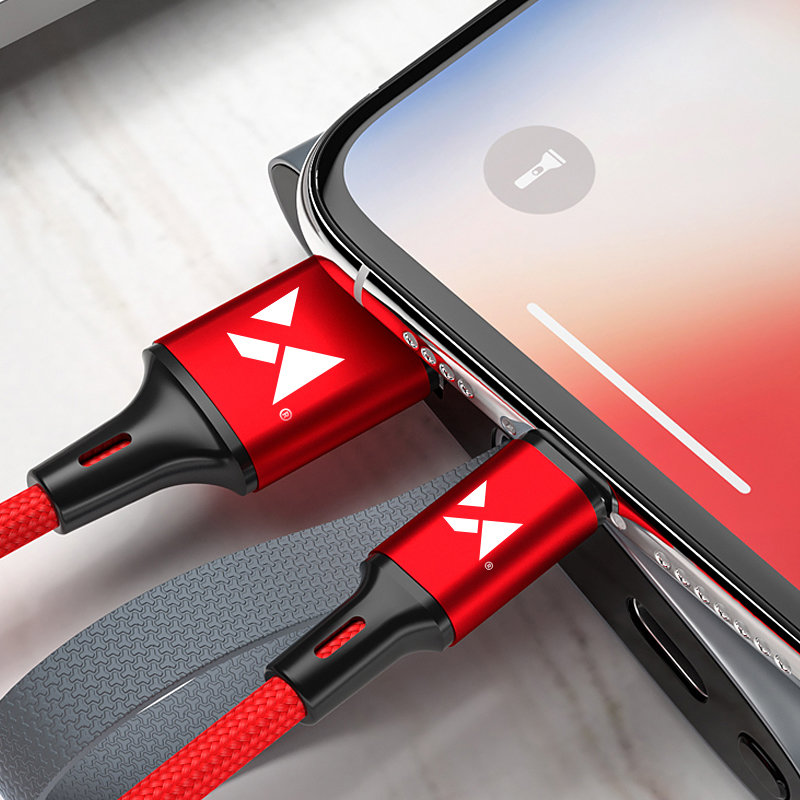 Wozinsky kábel USB kábel - Lightning 2,4A 1m červený (WUC-L1R)