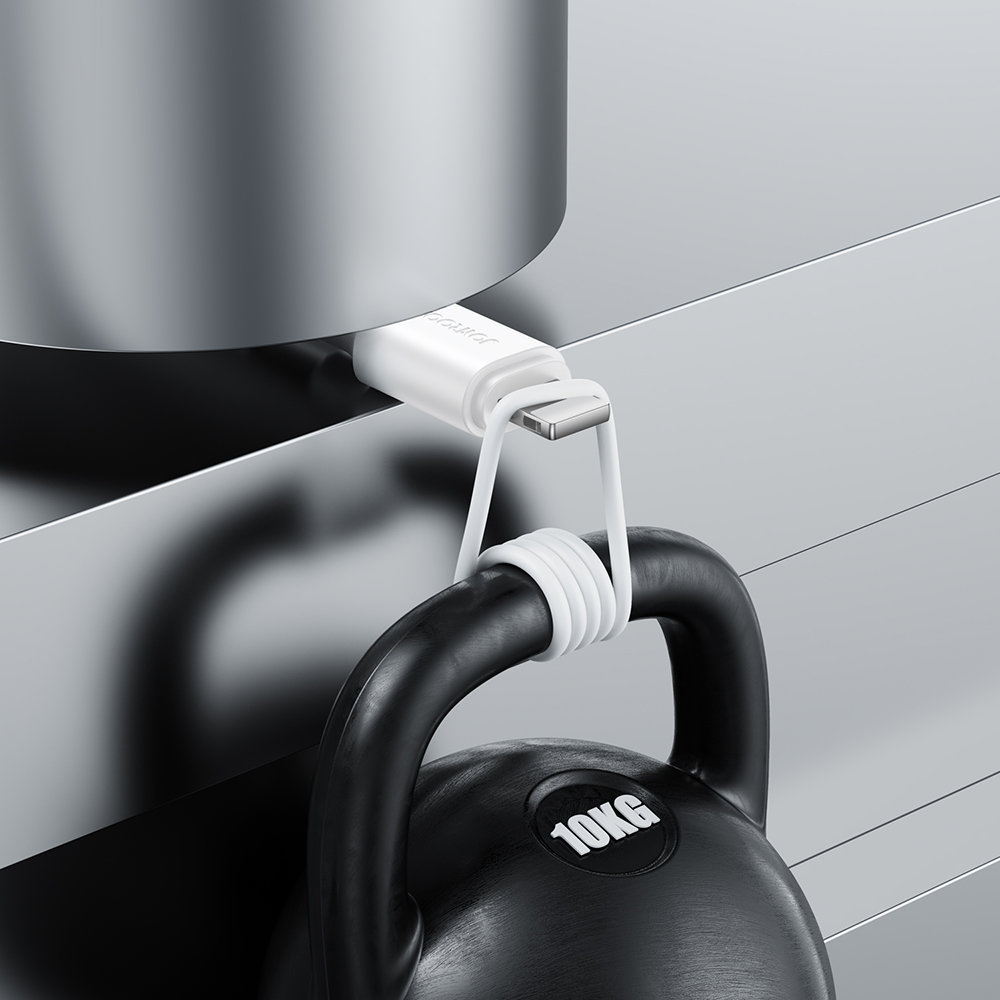 USB nabíjací / dátový kábel Joyroom – Lightning 2,4A 0,25 m biely (S-UL012A9)
