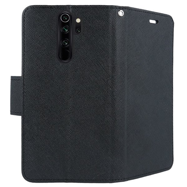 9D SKLO + PUZDRO 2v1 pre Xiaomi Redmi Note 8 Pro - Knižkové FANCY čierne
