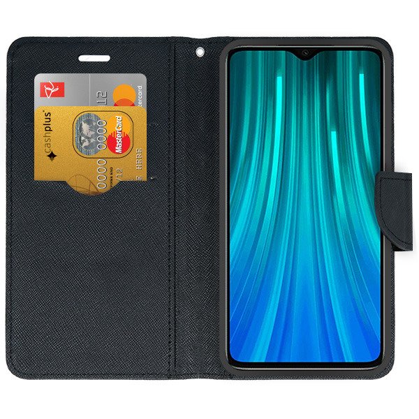 9D SKLO + PUZDRO 2v1 pre Xiaomi Redmi Note 8 Pro - Knižkové FANCY čierne