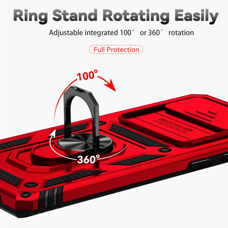 Tvrdený kryt pre Samsung Galaxy S10 Plus - RING ARMOR červený