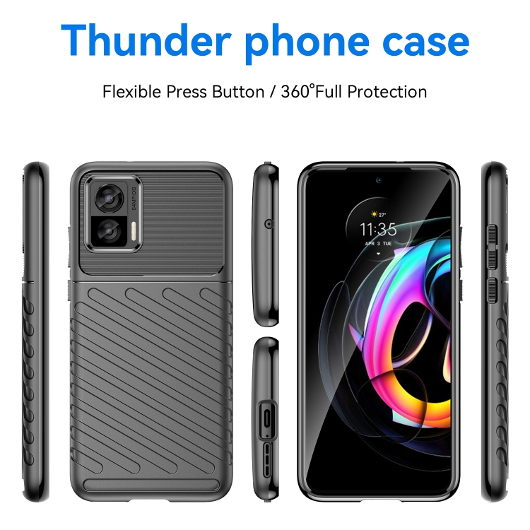 9D SKLO + PUZDRO 2v1 pre Motorola Edge 30 Neo - THUNDER čierne