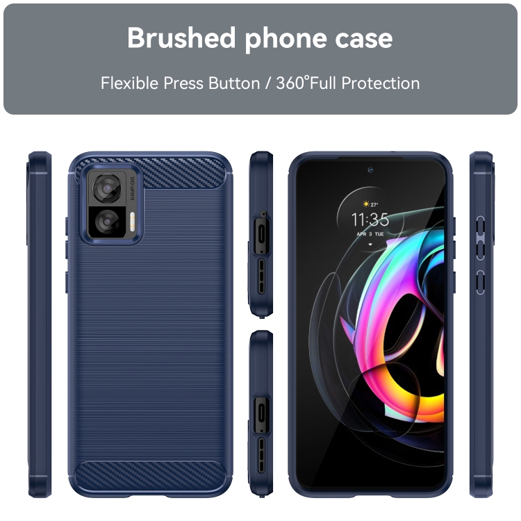 Silikónový kryt pre Motorola Edge 30 Neo - CARBON modrý