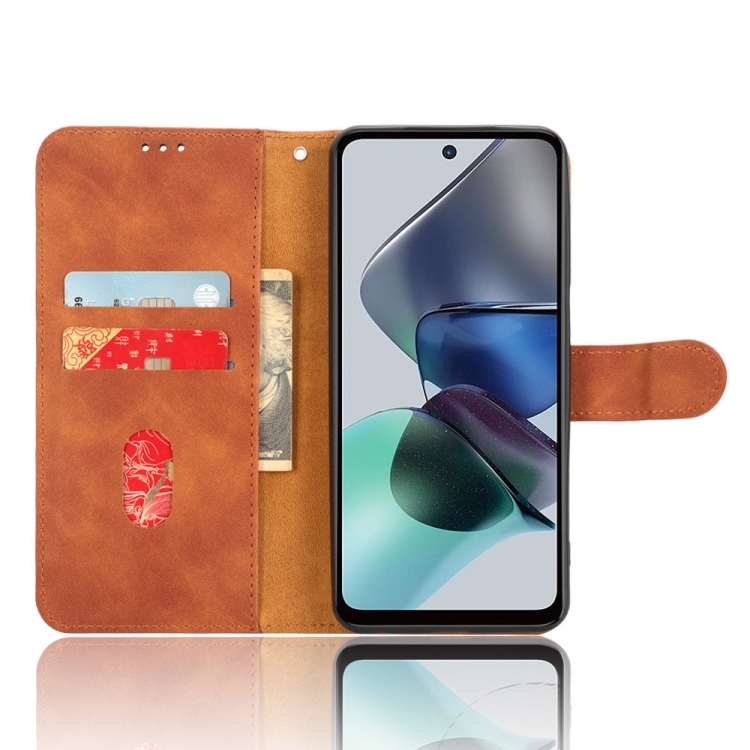 Knižkové puzdro pre Motorola Moto G23 / G13 - SOLID hnedé