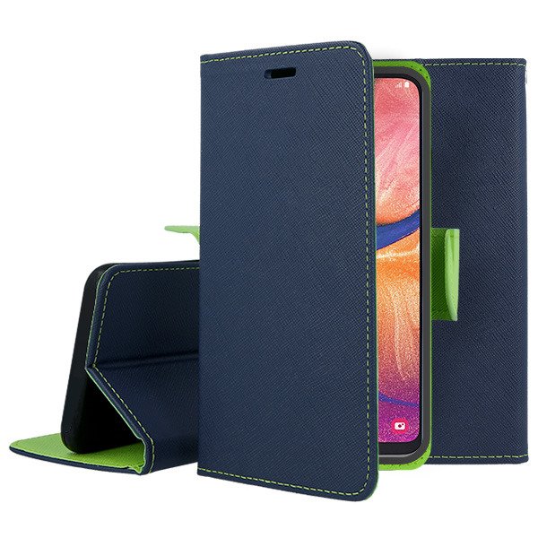 9D SKLO + PUZDRO 2v1 pre Xiaomi Redmi 9 - Knižkové FANCY modro zelené