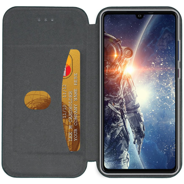 9D SKLO + PUZDRO 2v1 pre HUAWEI P30 Lite - Knižkové Diva zelené