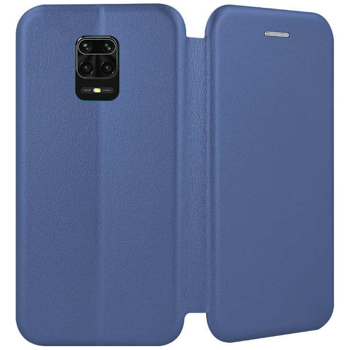 SKLO + PUZDRO 2v1 pre Xiaomi Redmi Note 9 Pro / Note 9s - Knižkové Diva modré