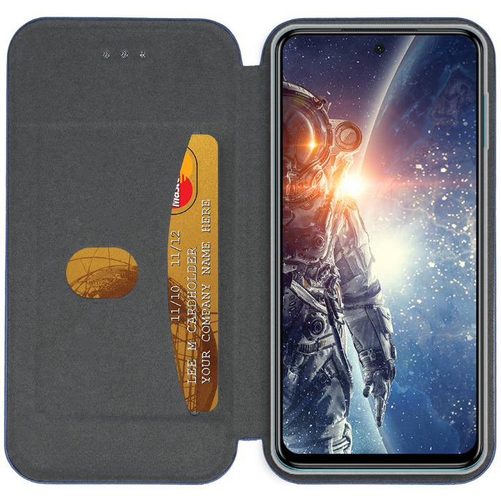 Knižkové puzdro Smart Diva na Xiaomi Redmi Note 9 Pro / Note 9s modré