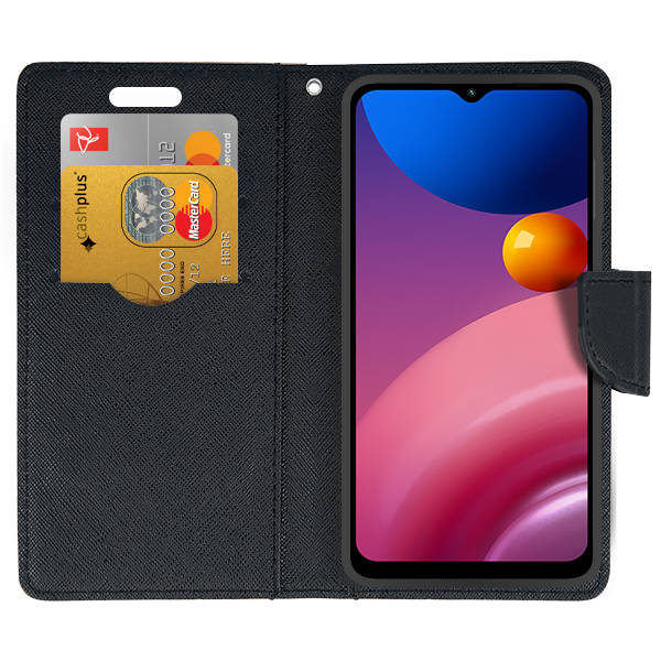 SKLO + PUZDRO 2v1 pre Samsung Galaxy A14 4G / A14 5G - Knižkové FANCY zlaté