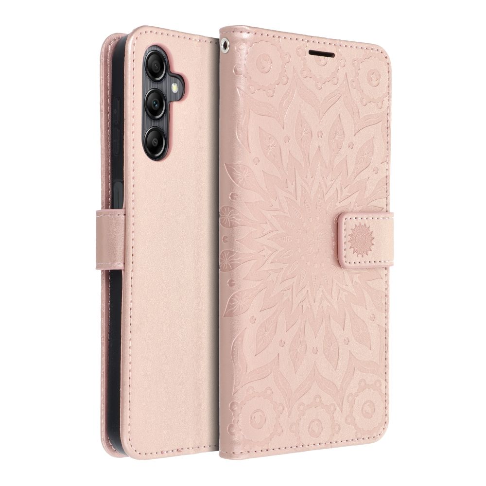 Knižkové puzdro pre Samsung Galaxy A14 4G / A14 5G - MANDALA ružové