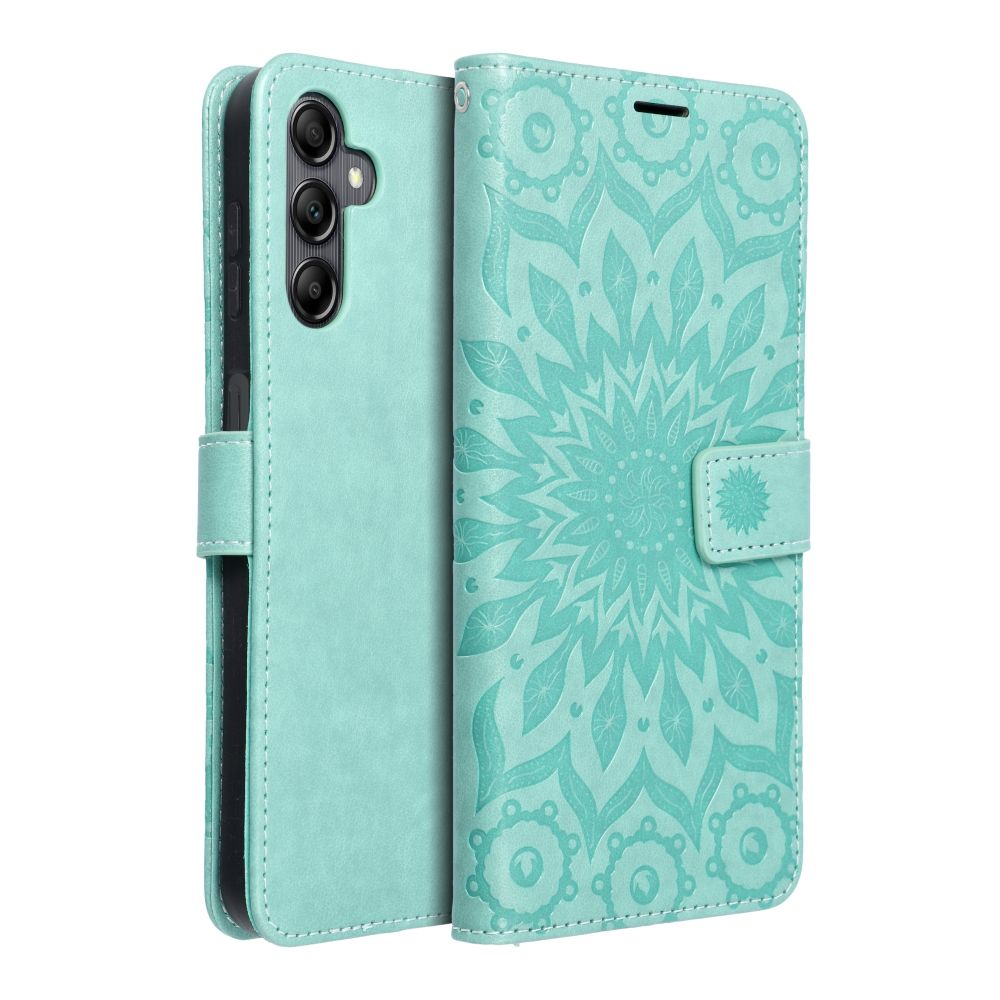Knižkové puzdro pre Samsung Galaxy A14 4G / A14 5G - MANDALA zelené