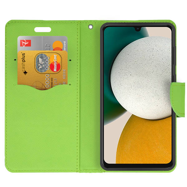 Knižkové puzdro pre Samsung Galaxy A34 5G - FANCY modro zelené