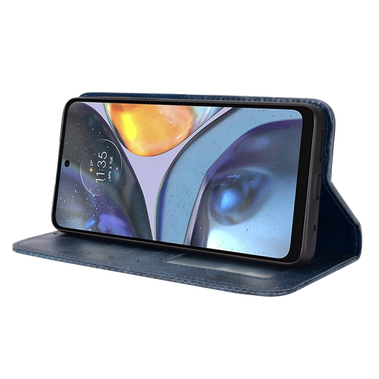 Knižkové puzdro pre Motorola Moto G22 - Retro modré