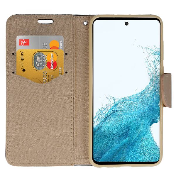 Knižkové puzdro na Samsung Galaxy A54 5G - FANCY čierno zlaté