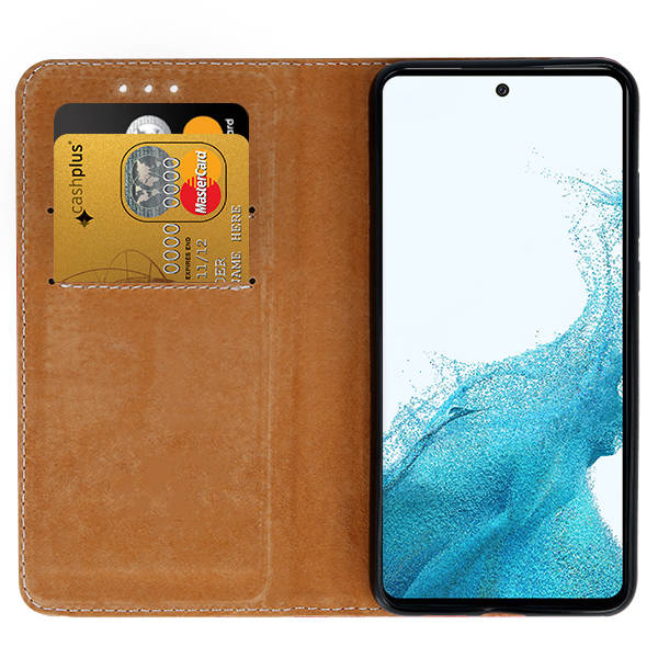 9D SKLO + PUZDRO 2v1 pre Samsung Galaxy A54 5G - Knižkové MAGENTO červené