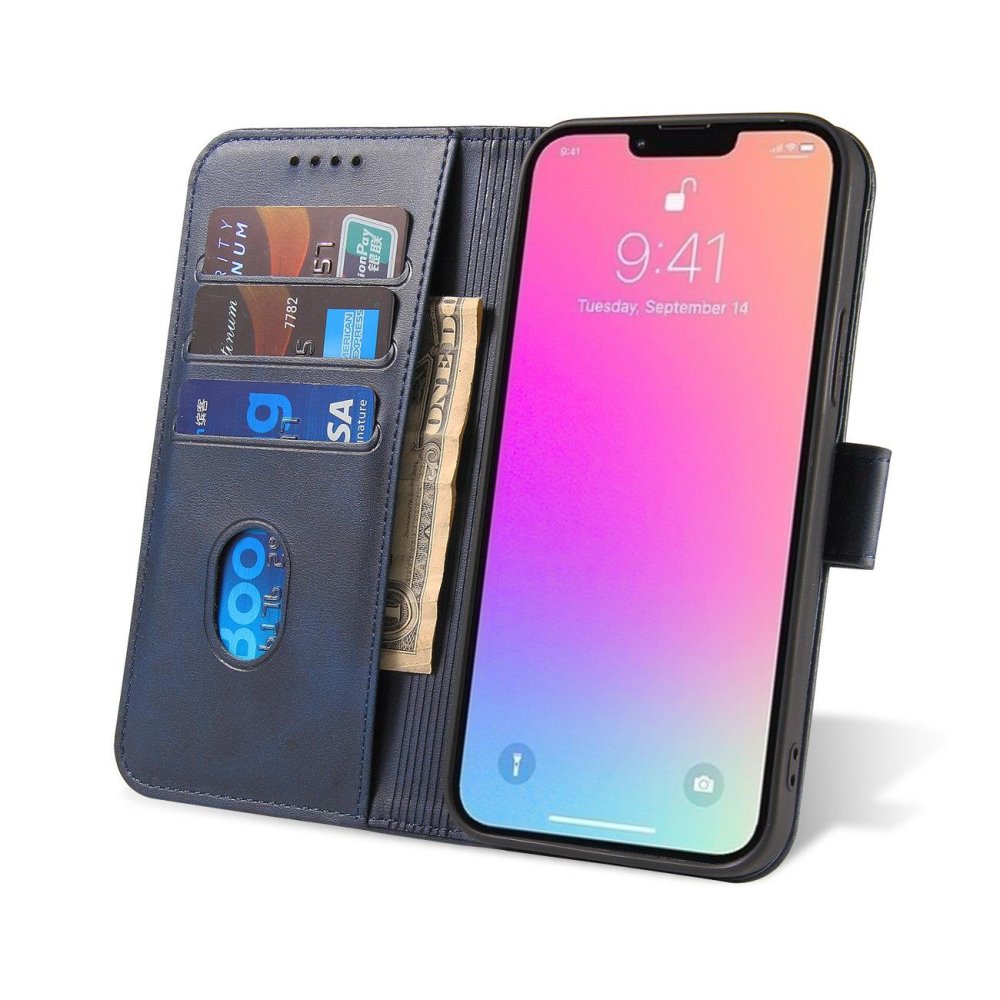 9D SKLO + PUZDRO 2v1 pre Samsung Galaxy A54 5G - Knižkové STAND modré
