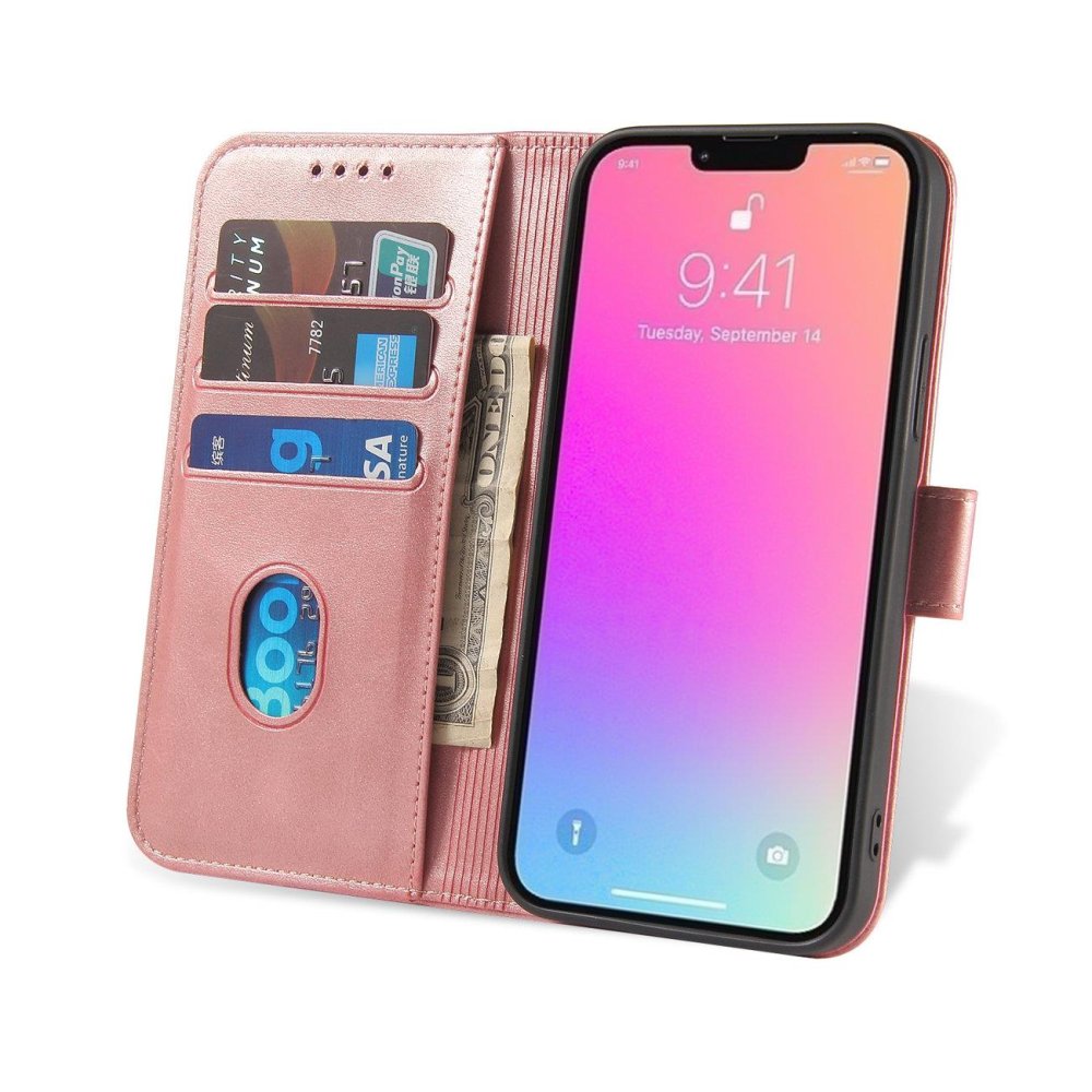9D SKLO + PUZDRO 2v1 pre Samsung Galaxy A34 5G - Knižkové STAND ružové