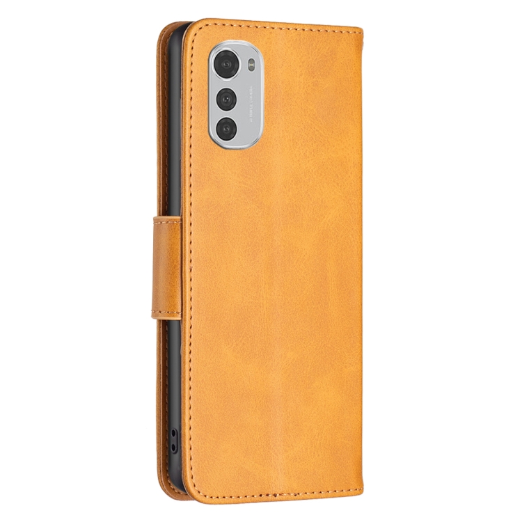 Knižkové puzdro pre Motorola Moto E32 / E32s - Fancy svetlo hnedé