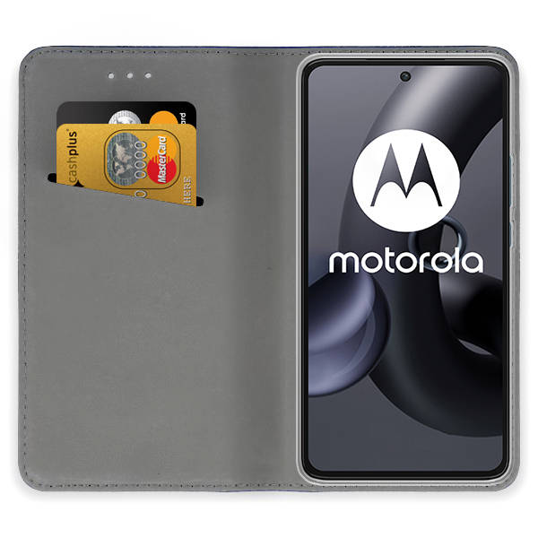 9D SKLO + PUZDRO 2v1 pre Motorola Edge 30 Neo - Knižkové MAGNET modré