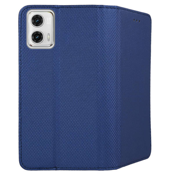 9D SKLO + PUZDRO 2v1 pre Motorola Moto G73 5G - Knižkové MAGNET modré