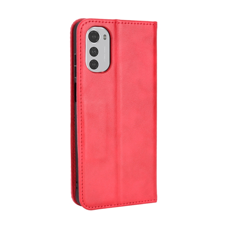 Knižkové puzdro pre Motorola Moto E32 / E32s - Retro červené