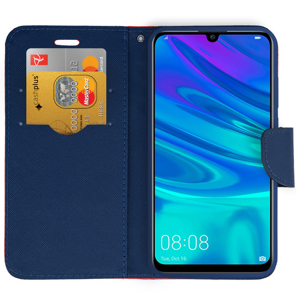 Knižkové puzdro pre Huawei P Smart 2019 / Honor 10 Lite - FANCY červeno modré