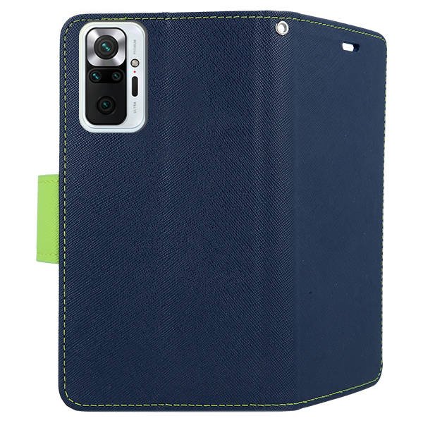 9D SKLO + PUZDRO 2v1 pre Xiaomi Redmi Note 10 Pro - Knižkové FANCY modro zelené
