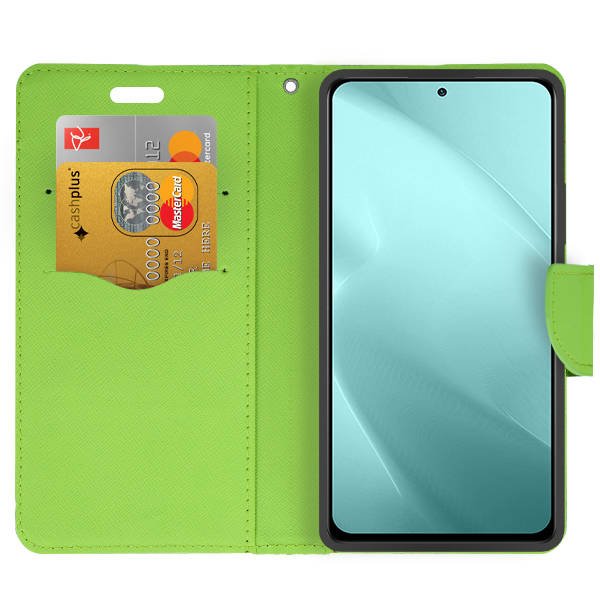 9D SKLO + PUZDRO 2v1 pre Xiaomi Redmi Note 10 Pro - Knižkové FANCY modro zelené