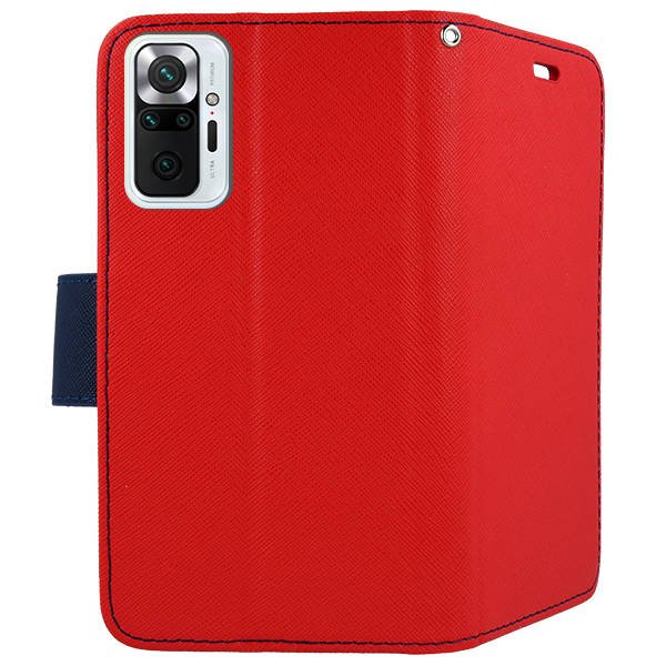 Knižkové puzdro pre Xiaomi Redmi Note 10 Pro - FANCY červeno modré