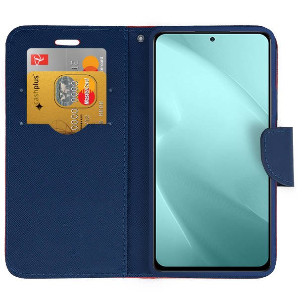 Knižkové puzdro pre Xiaomi Redmi Note 10 Pro - FANCY červeno modré