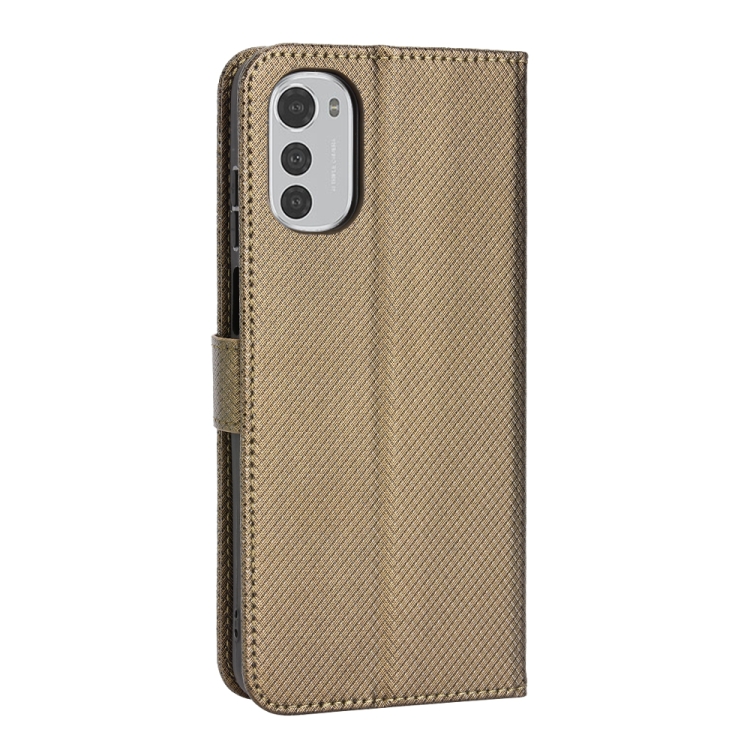 Knižkové puzdro pre Motorola Moto E32 / E32s - Texture hnedé