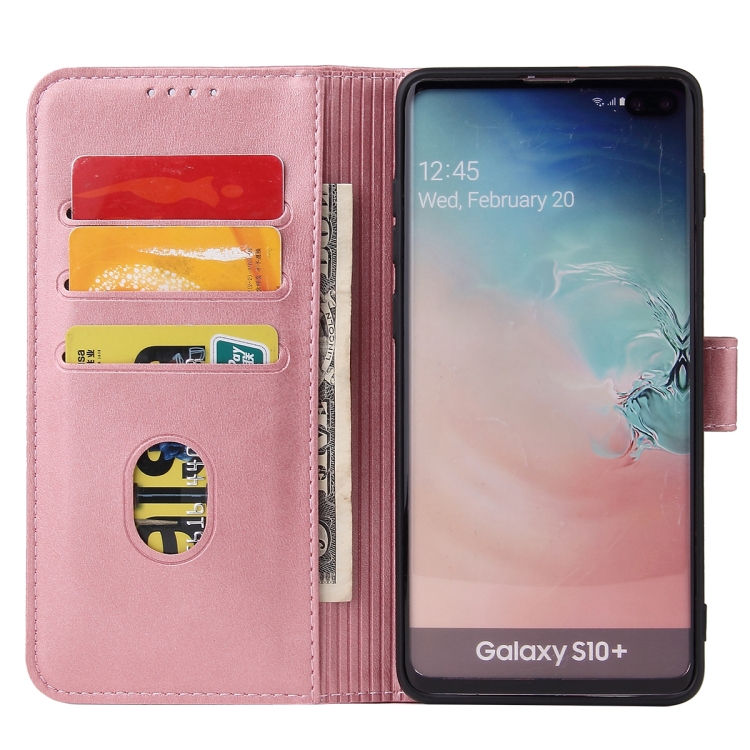 SKLO + PUZDRO 2v1 pre Samsung Galaxy S10 Plus - Knižkové SOLID ružové
