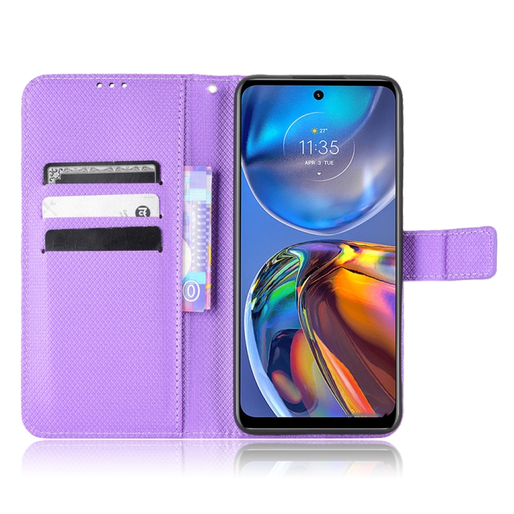 Knižkové puzdro pre Motorola Moto E32 / E32s - Texture fialové