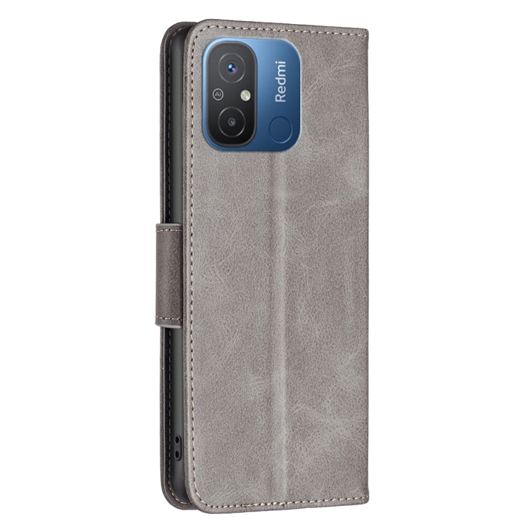 SKLO + PUZDRO 2v1 pre Xiaomi Redmi 12C - Knižkové puzdro SOLID sivé