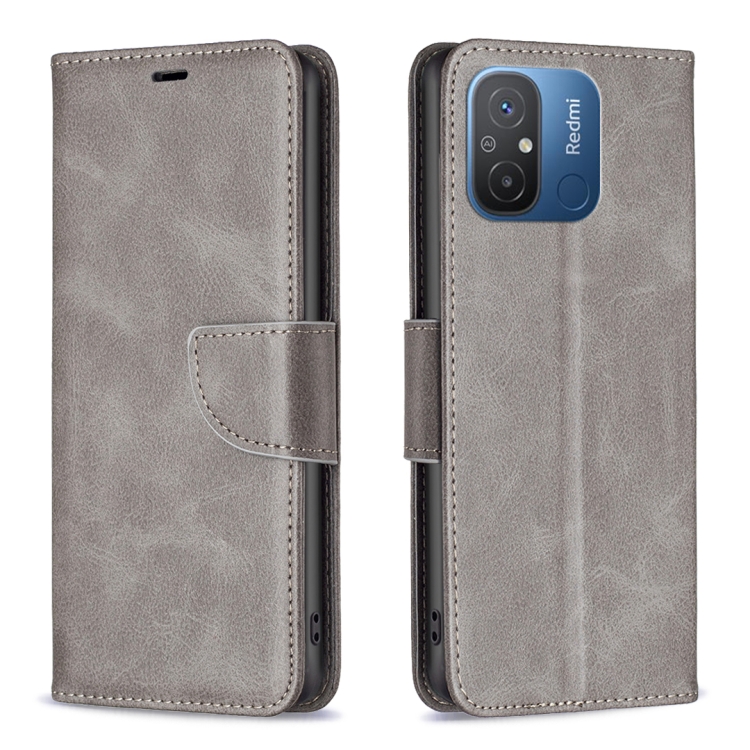 SKLO + PUZDRO 2v1 pre Xiaomi Redmi 12C - Knižkové puzdro SOLID sivé