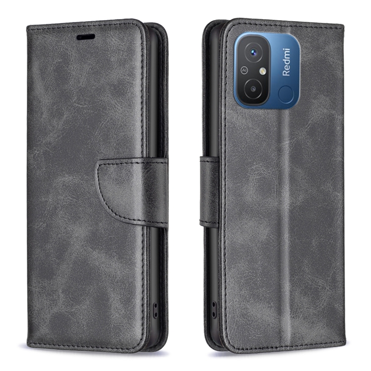 SKLO + PUZDRO 2v1 pre Xiaomi Redmi 12C - Knižkové puzdro SOLID čierne