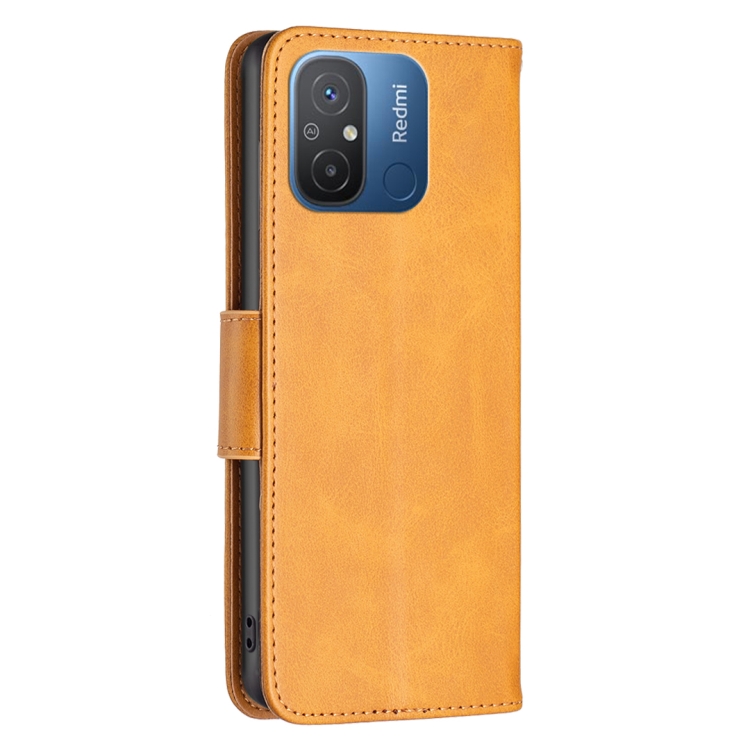 SKLO + PUZDRO 2v1 pre Xiaomi Redmi 12C - Knižkové puzdro SOLID svetlo hnedé